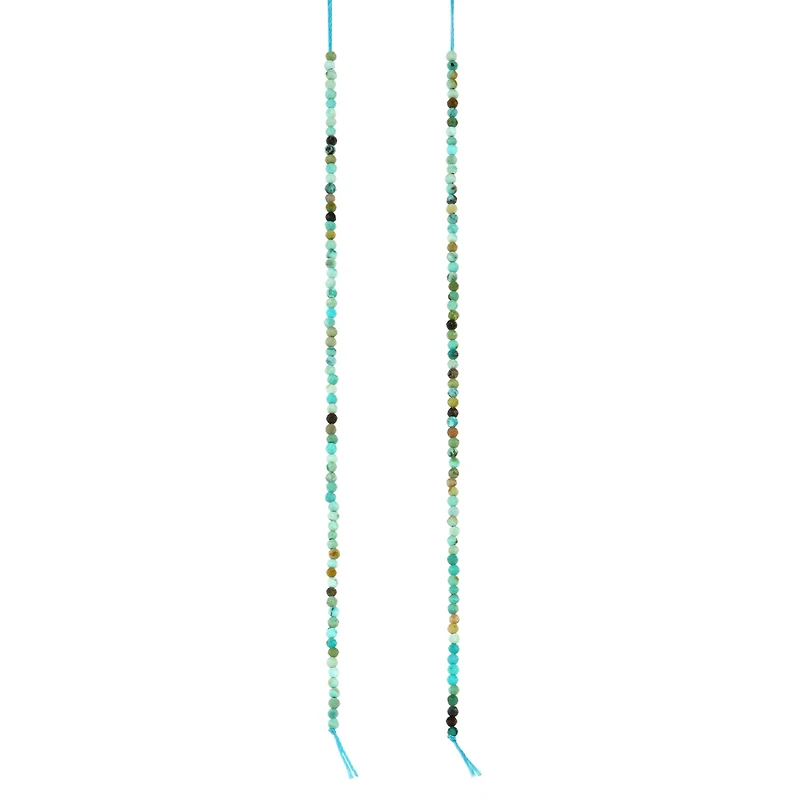 Faceted Turquoise Round Beads, 1.8mm by Bead Landing™