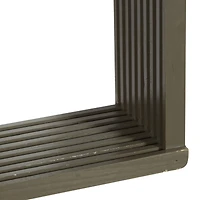 Gray Wood Contemporary Wall Shelf, 34" x 12" x 7"