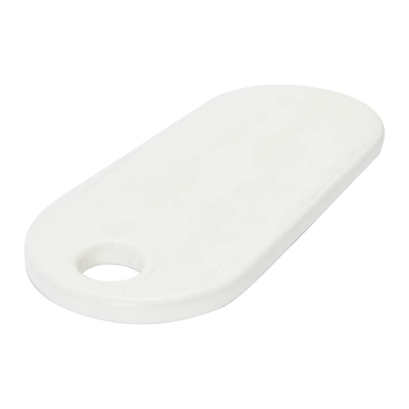 Hello Honey® 19" Textured White Acacia Wood Cheese/Serving Board