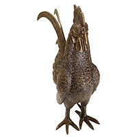 Design Toscano 16" Barnyard Rooster Solid Cast Bronze Garden Statue