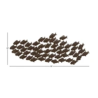 Dark Brown Metal Coastal Fish Wall Décor