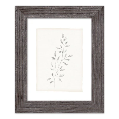 Framed Western Leaves on Linen Print