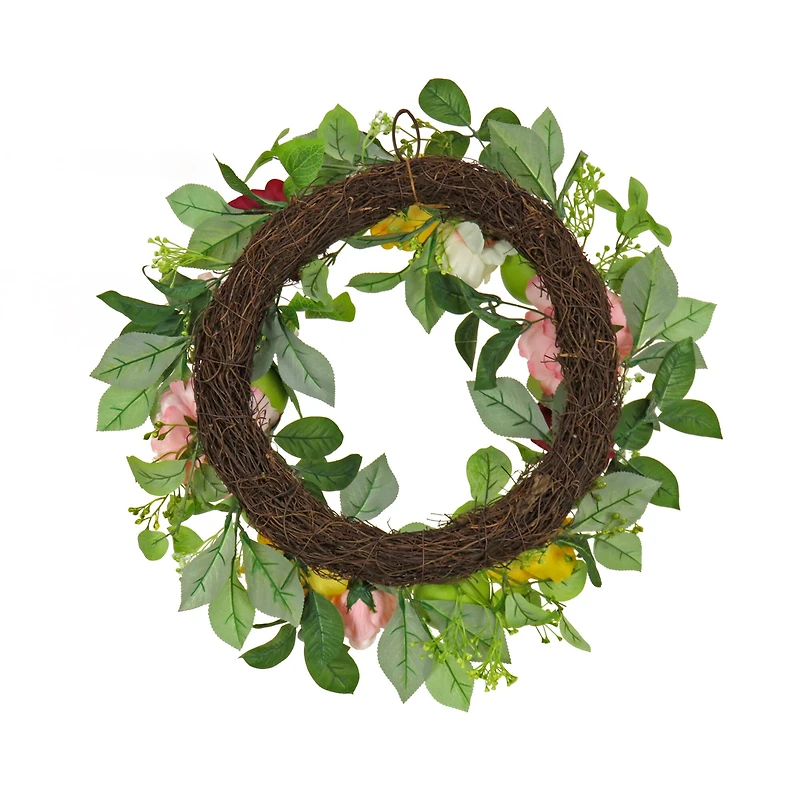 22'' Rose, Peony, and Apple Wreath