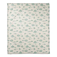 Snowy Town Teal 50x60 Coral Fleece Blanket