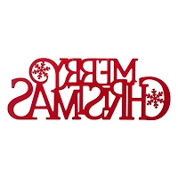 Glitzhome® 24" Red Merry Christmas Metal Wall Décor