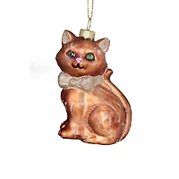 Wizardi  11.81" Cat Christmas Glass Ornament