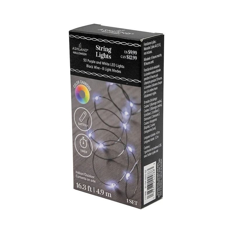 50ct. Purple & White LED String Lights by Ashland®