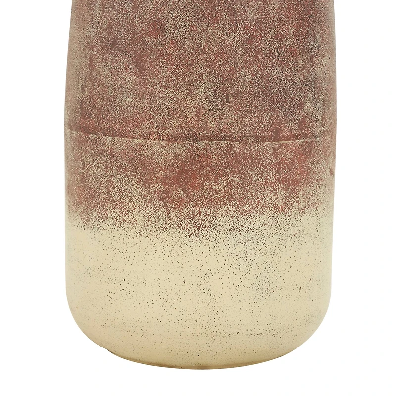 20" Copper Metal Distressed Textured Ombre Vase