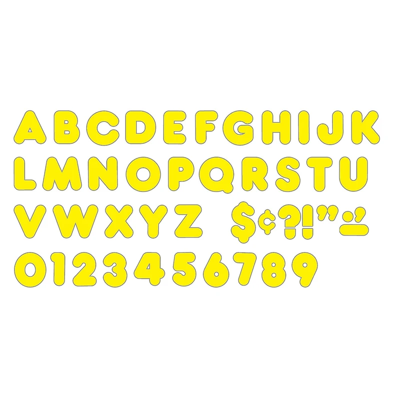 Trend Yellow 4" Casual Uppercase Ready Letters®, 6 Packs