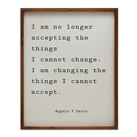 Angela Davis Quote Wood Framed Wall Sign