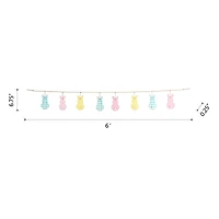 Glitzhome® 6ft. Easter Metal Bunny Garland