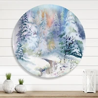 Designart - Winter Landscape With Snowy River I