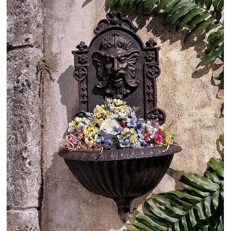 Design Toscano 19.5" Greenman Sculptural Garden Wall Font