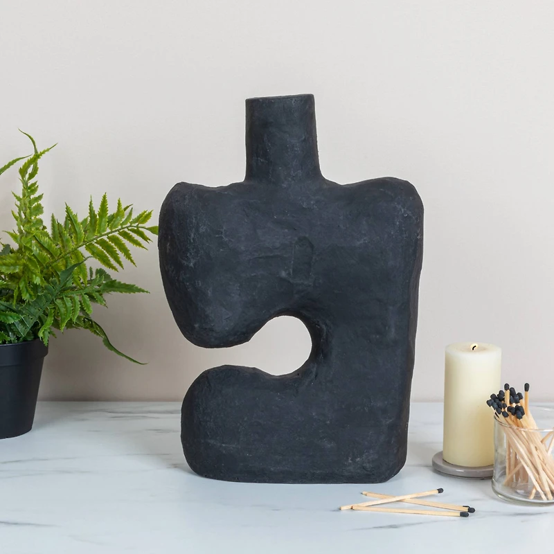 Hello Honey® 14" Modern Abstract Decorative Paper Mache Vase