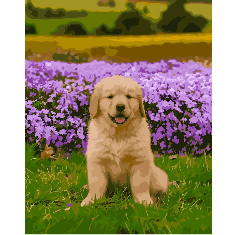 16" x 20" Teddy Dog Paint-by-Number Kit by Artist's Loft®