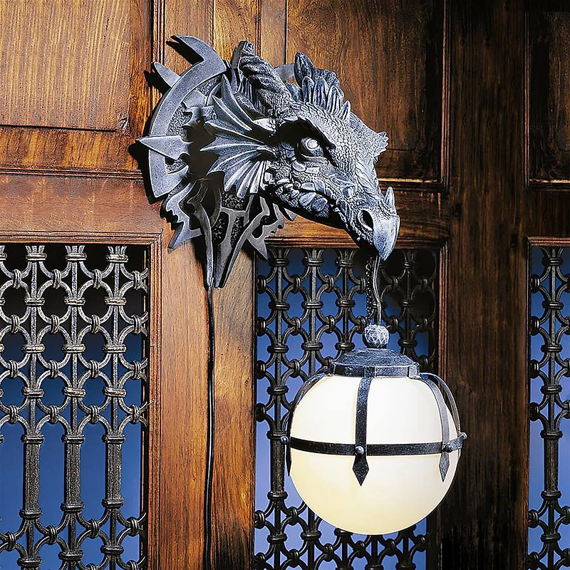 Design Toscano 17" Castle Dragon Electric Wall Sconce