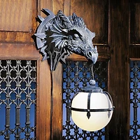 Design Toscano 17" Castle Dragon Electric Wall Sconce