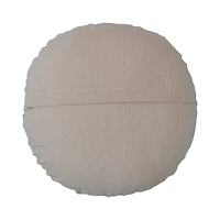 Hello Honey® 16" Happy Holidays Embroidery Round Cotton Slub Pillow