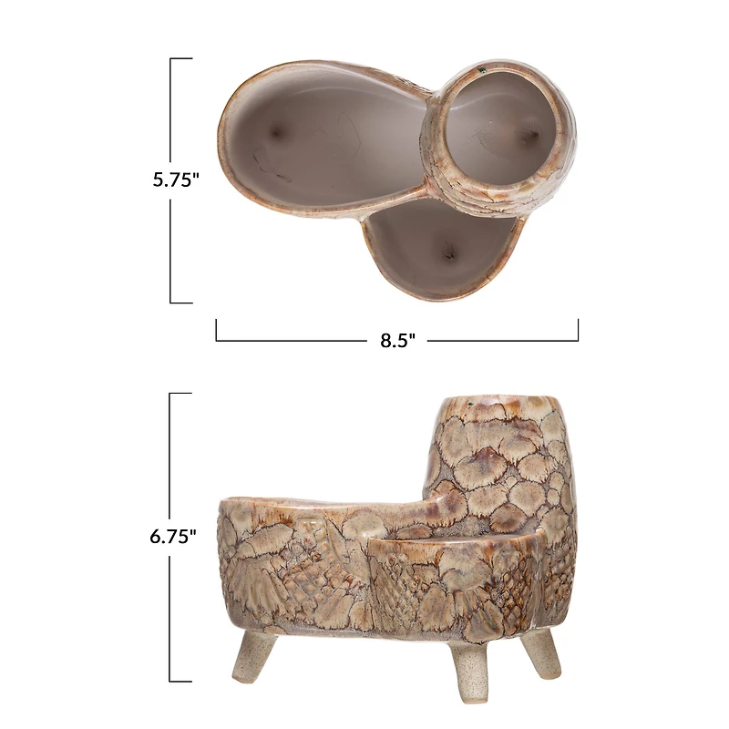 Hello Honey® 8.5" Stoneware Planter with 3 Openings