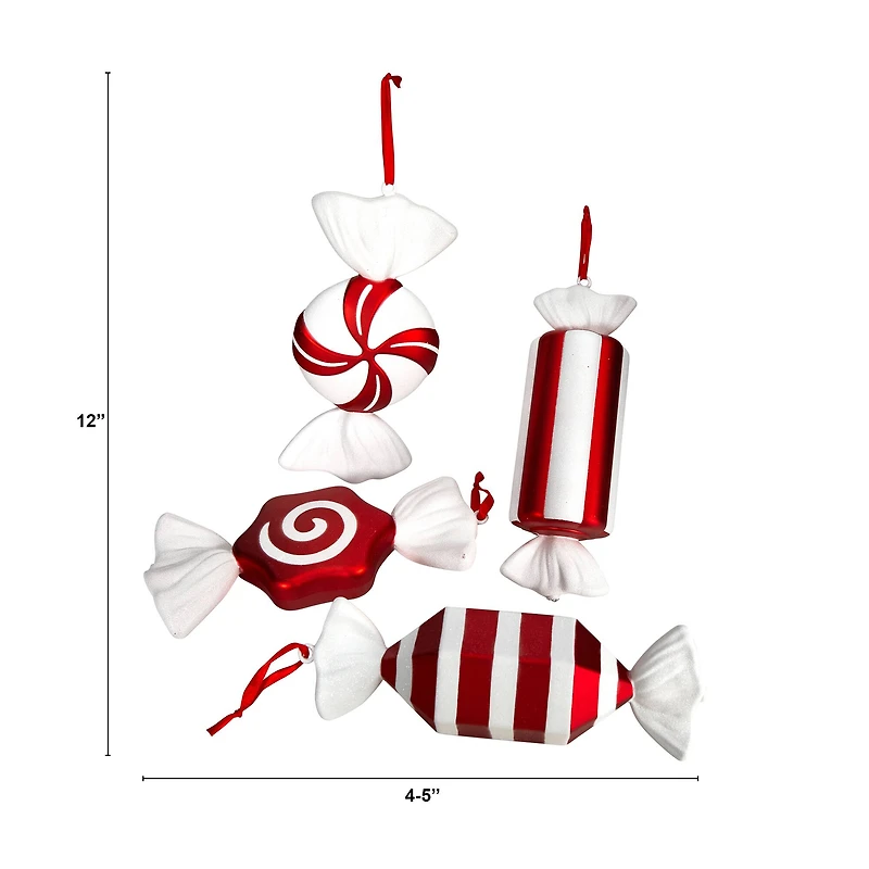 4ct. 12" Shatterproof Jumbo Candy Cane Christmas Ornaments