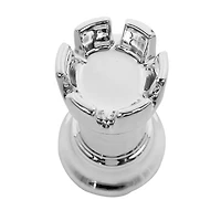 5.5" Silver Rook Ceramic Tabletop Chess Piece by Ashland®