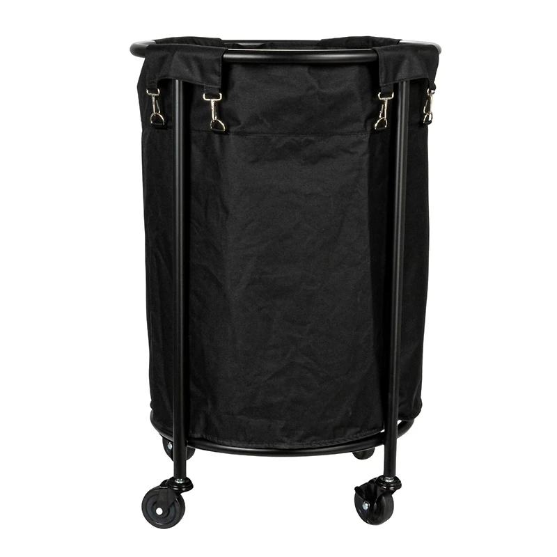 Household Essentials 32" Black Round Laundry Hamper