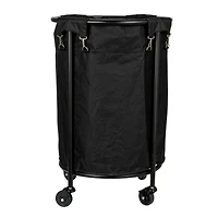 Household Essentials 32" Black Round Laundry Hamper
