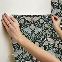 RoomMates Enchanted Forest Damask Peel & Stick Wallpaper