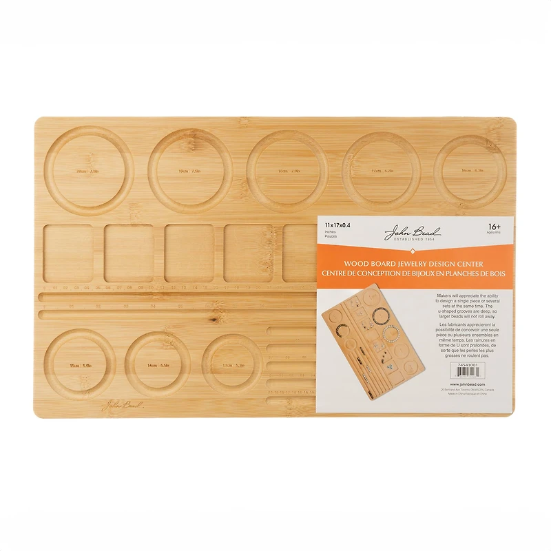 John Bead 11" x 17" Wood Bead Board Jewelry Design Center