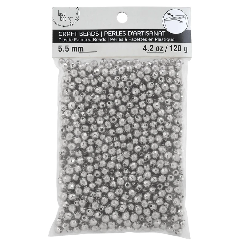 5.5mm Faceted CCB Round Craft Beads by Bead Landing