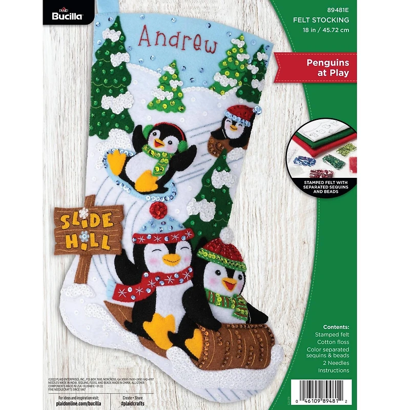 Bucilla® Penguins at Play Felt Stocking Kit