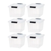 IRIS® 20.5qt. Buckled Clear Boxes with Clear Buckle Lids, 6ct.