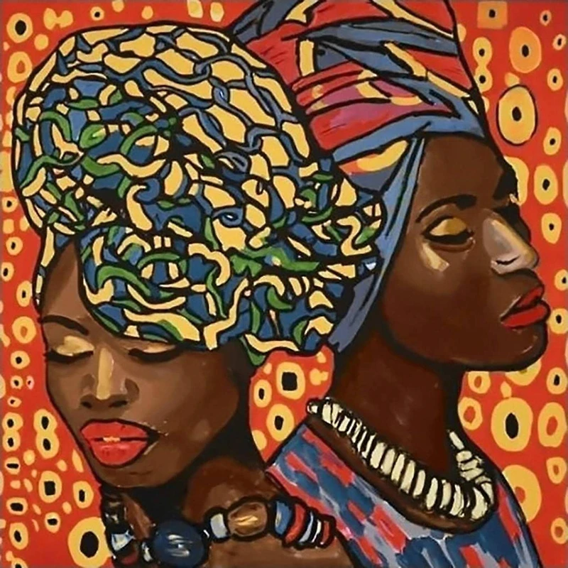 Wizardi African Fashion Diamond Painting Kit