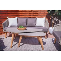 29" Gray Resin Modern Outdoor Accent Table