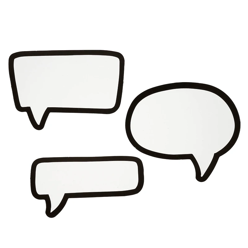 Back to Class Mini Die Cut Black & White Speech Bubble Accents