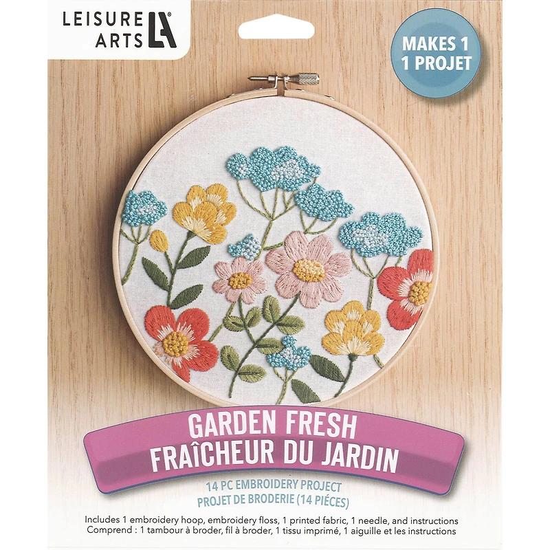 Leisure Arts® 6" Garden Fresh Embroidery Kit