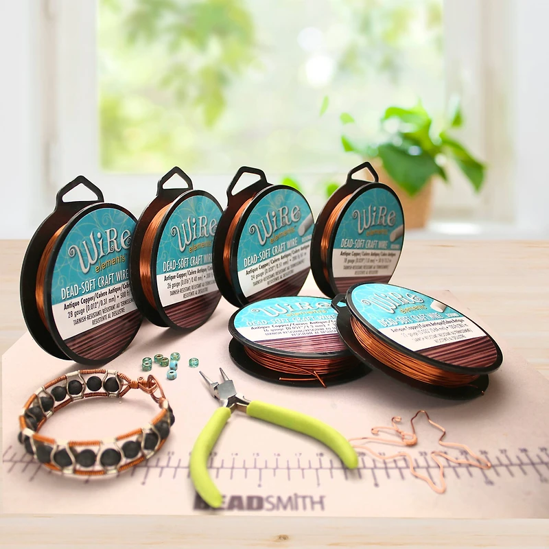 The Beadsmith® Wire Elements™ 16 Gauge Antique Copper Tarnish Resistant Soft Temper Wire, 30ft.