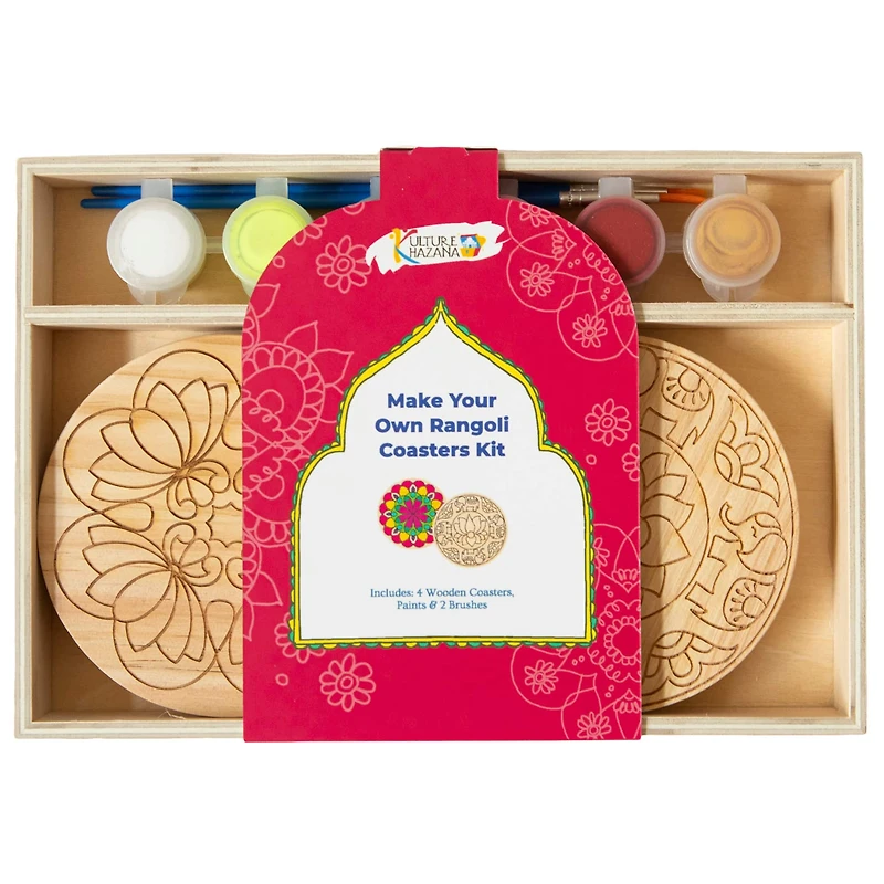 Kulture Khazana Make Your Own Rangoli Coaster Kit