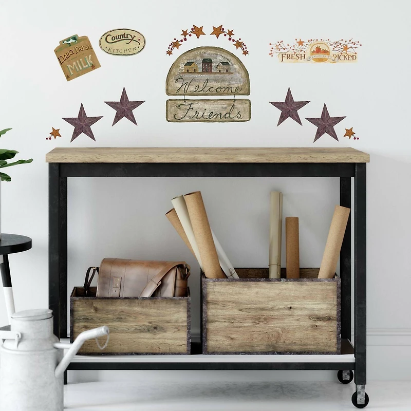 RoomMates Country Signs Peel & Stick Wall Decals