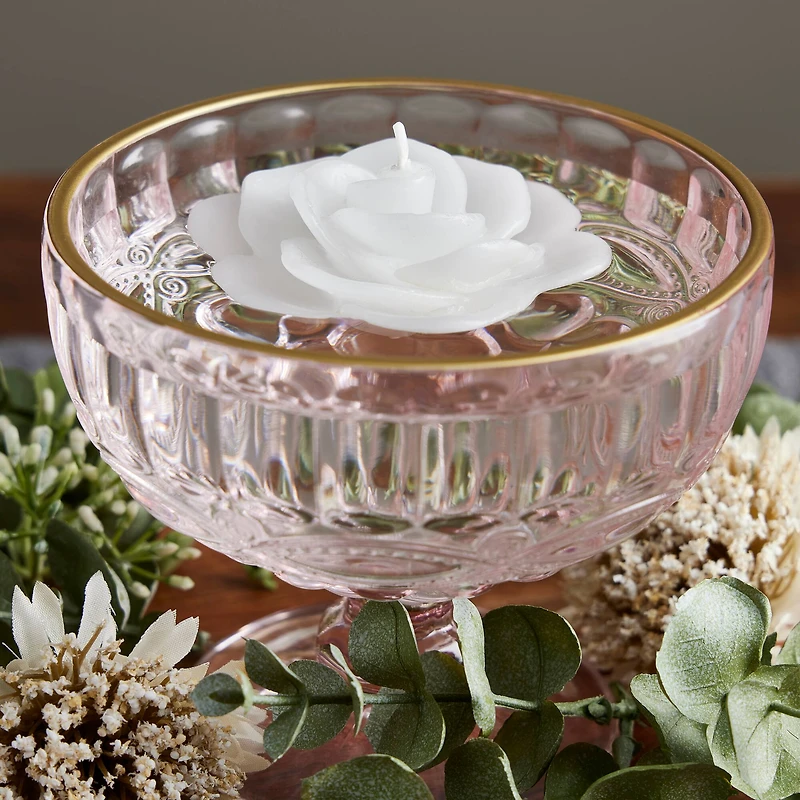 48 Pack: Gardenia Floating Rose Candle by Ashland®