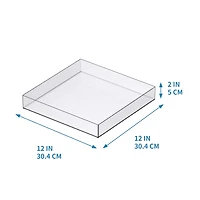 12" x 12" Clear Stackable Storage Tray by Simply Tidy™