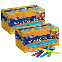Creativity Street® Jumbo Bright Hues Craft Sticks, 2 Packs of 500
