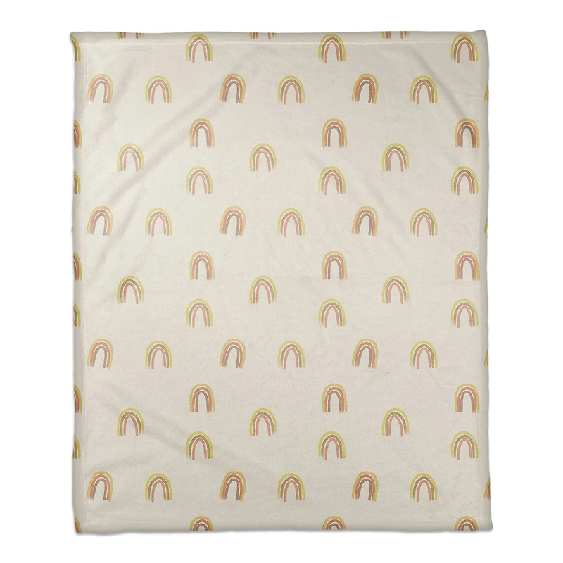 Random Rainbow Pattern 50" x 60" Coral Fleece Blanket