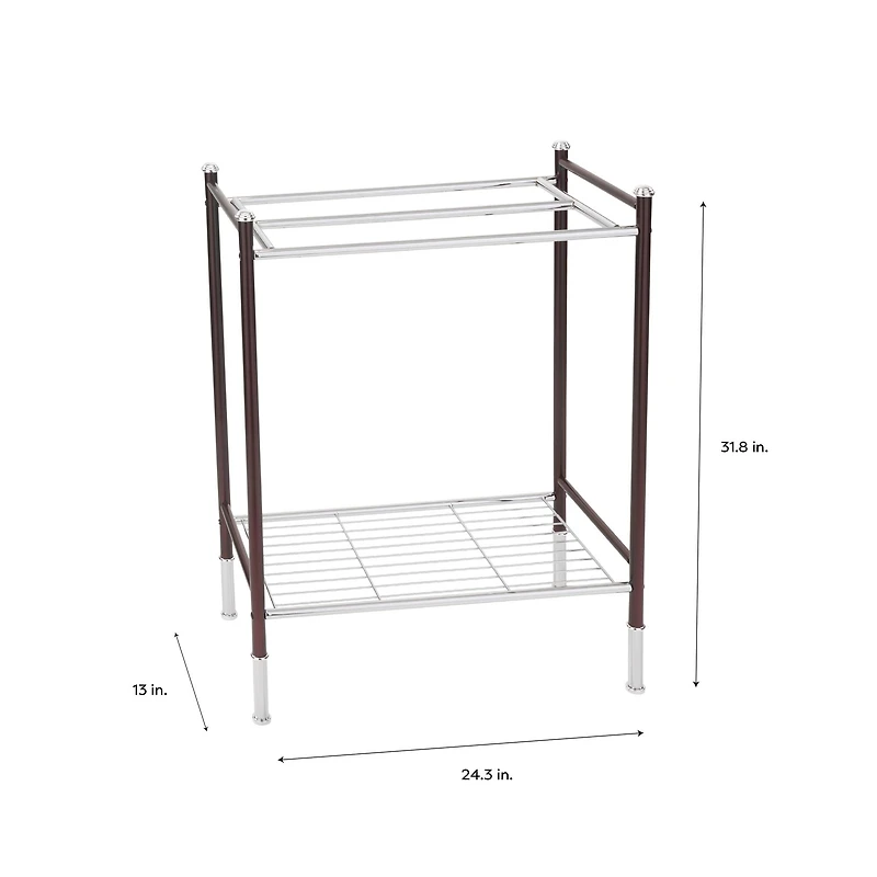 Organize It All Duplex Line Freestanding Towel Rack 