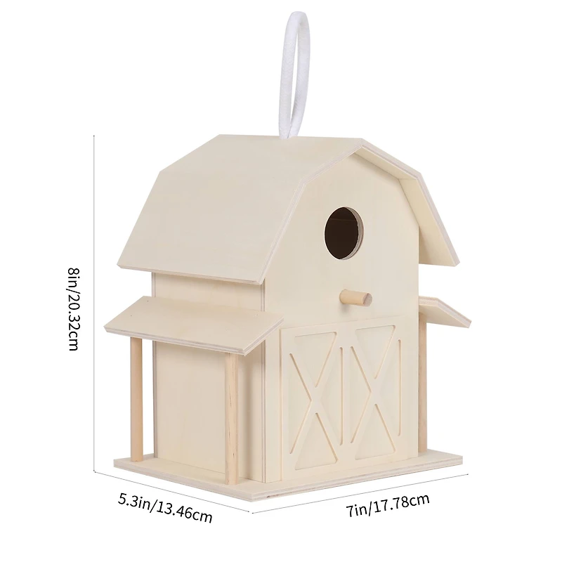 8" Wood Barn Birdhouse by Make Market®