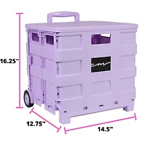 Everything Mary Collapsible Rolling Cart with Lid