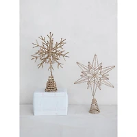 Hello Honey® 14" Champagne Gold Metal & Mica Star Tree Topper