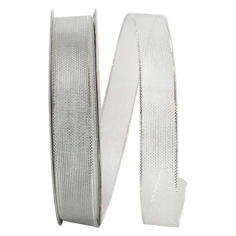JAM Paper 5/8" x 25yd. Silver Deluxe Sheer Ribbon