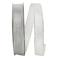 JAM Paper 5/8" x 25yd. Silver Deluxe Sheer Ribbon