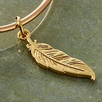 Charmalong™ 14K Gold Plated Feather Charm by Bead Landing™